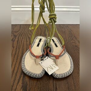 Zara low heel rope sandals